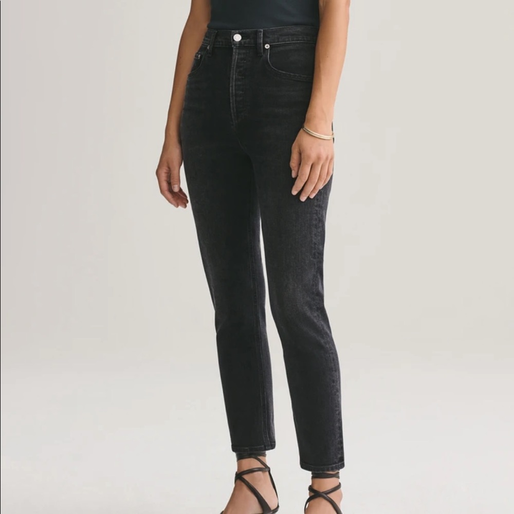 Agolde Riley high rise straight crop jeans